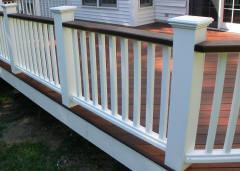 white king post vinyl rails 