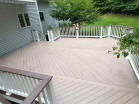 deck pictures custom azek deck morado and acacia decking with white soldid vinyl rail system