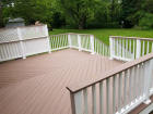 deck specialists inc azek deck with privacy rail herringbone floor pattern
