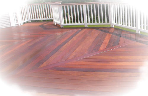 herringbone deck floor pattern