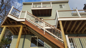 elevated ipe deck with balcony custom deck pro builder
