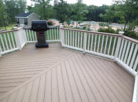 evergrain compoiste deck with grille corner