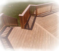 angled deck stairs off outside edge