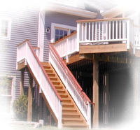 tall set of routed stairs