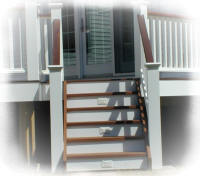 ipe stairs with white risers
