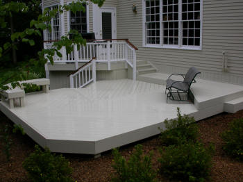 white stained deck in simsbury ct
