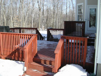 white stained deck in simsbury ct