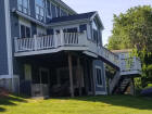 ct decks specialists raised ipe custom deck king post rails white vinyl fascia
