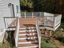 custom azek deck white rails