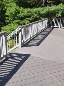 grey azek pvc composite deck ct decks gray solid vinyl rail system