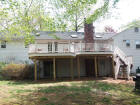 ipe deck with king post vinyl rail system
