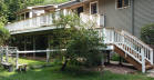 ipe deck custom staris with ipe landing and risers white fasica