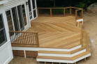 custom morado deck with acacia pvc azek accents