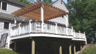 ipe deck with custom ipe trellis pergola deck specialists inc ctdeck builders