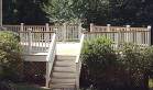 ipe deck custom staris with ipe landing and risers white fasica