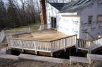 large ipe deck mutli level custom stairs