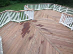 multi level ipe deck white rails