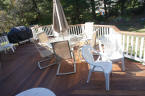 nice shaped ipe deck center bumpout herringbone decking